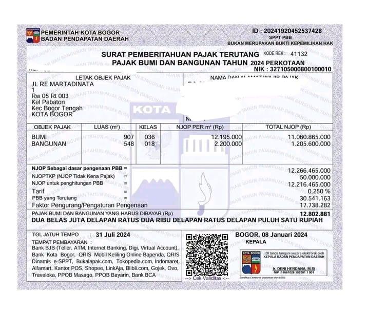 Di JUAL TANAH & BANGUNAN KOMERSIL, harga dibawah NJOP.. Jln. RE. Martadinata, Pabaton - air mancur kota Bogor